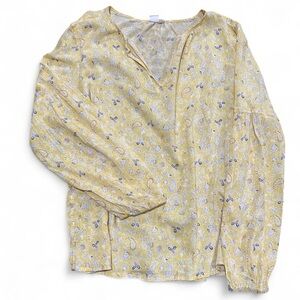 GAP Floral Yellow Blouse